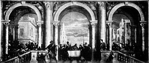 THE FEAST IN THE HOUSE OF LEVI FROM THE PAINTING BY
VERONESE
In the Accademia