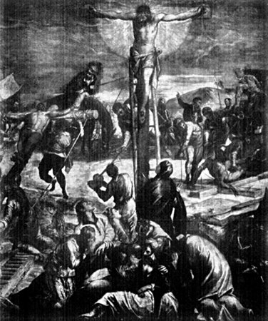 THE CRUCIFIXION (CENTRAL DETAIL) FROM THE PAINTING BY
TINTORETTO
In the Scuola di S. Rocco