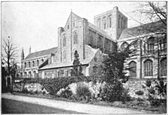 SOUTHERN SIDE OF CATHEDRAL, FROM DEANERY GARDEN.