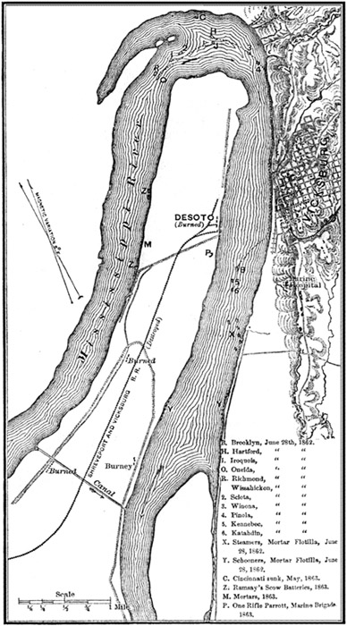 Battle at Vicksburg.