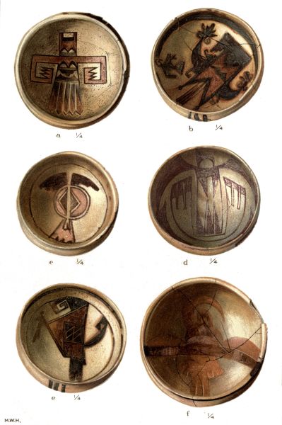 PL. CXLVII—
FOOD BOWLS WITH FIGURES OF BIRDS, FROM SIKYATKI