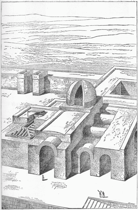 9.—BUILDING IN BAKED BRICK (MODERN). (Perrot and
Chipiez.)