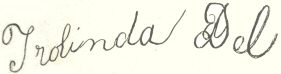 Autograph of Tlolinda Del Pietro