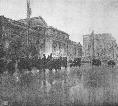 A RAINY DAY—FIFTH AVENUE
From an Etching by Charles B. King