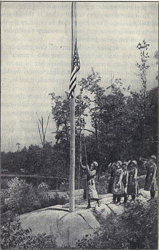 FLAG RAISING AT DAWN