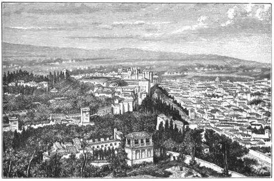 GENERAL VIEW OF GRANADA, WITH THE ALHAMBRA.

Page 110.

