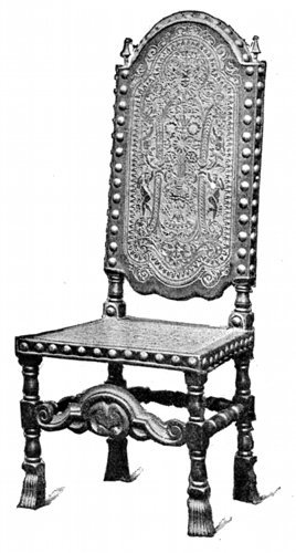 PORTUGUESE HIGH-BACK CHAIR.