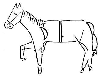 alphabet horse