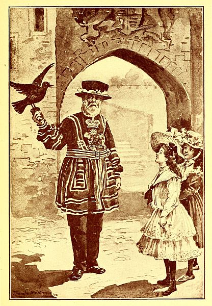 children, guard and bird