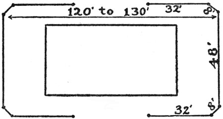 A drawing with measurements