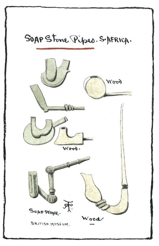 Page 45: SOAP Stone Pipes. S. AFRICA. Wood Wood. SOAP STONE. Wood BRITISH MUSEUM.