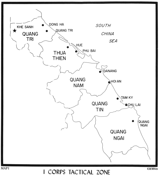 map 1 I corps tactical zone