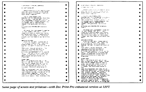 screen print with and without Doc Print Pro